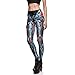 Lesubuy Mid-Waist Robot Leg Bones Print Women Sport Ankle-Length Leggings