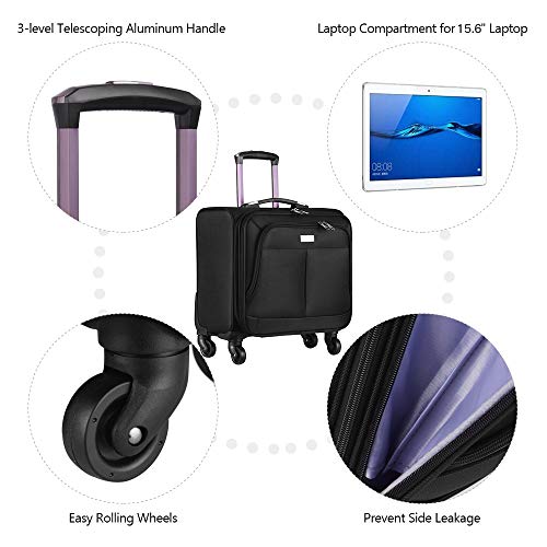 AirTraveler Rolling Briefcase 4 Wheels Rolling Laptop Bag Computer