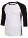 MIEDEON Men's Casual 3/4 Sleeve Baseball Tshirt Raglan Jersey Shirt