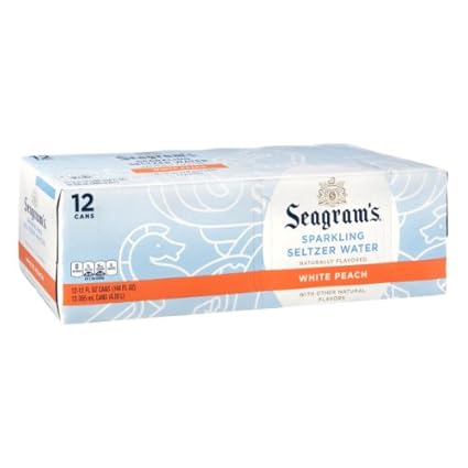 Amazon Com Seagram S White Peach Sparkling Seltzer Water 12 Ct Grocery Gourmet Food