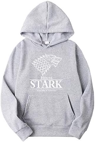 Game of Thrones Pullover Long Sleeve Crewneck Sweatshirt Solid Color Hooded Sweatshirt Unisex