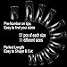 Vivace 2PACK Natural/Clear Half-moon 510 Artificial Fake Gel Nails (total 1020Tips) 11Sizes For Nail Salon Nail Shop 27010/27012 (Half-Moon)