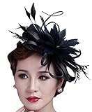 Flower Fascinator Wedding Hair Clip Headpiece Cocktail Party Headwear for Women