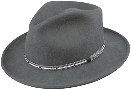 Stetson and Dobbs SWGRBL-2132 Men's Grey Bull Cowboy Hat, Grey Mix