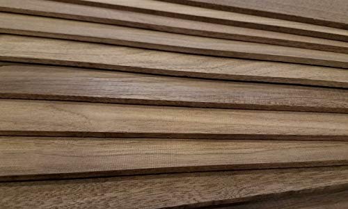 Barrington Hardwoods Prime Black Walnut Thin Sawn Lumber Blanks 1/8" x 3.25" x 18" (25 Pack) for Laser Engraving