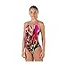 Speedo Women's PowerFLEX Eco Rio Floral Cross Back One Piece Swimsuit