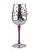 Top Shelf Decorative Metallic 70th Birthday Wine Glass, 1 Count, Multicolor