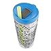 bubba Envy Dual-Wall Insulated Tumbler with Straw, 24 oz., Blue Graphic Triangles