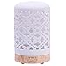 Essential Oil Diffuser, Aromatherapy Ceramic Home Decor Cover Aroma Diffuse with 4 Timer Mode & 7 Color Changing LED Lights (flower pattern 3, White)thumb 1