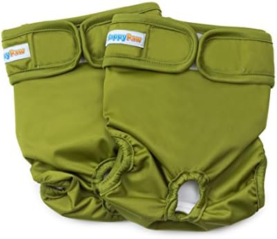 HappyPaw 2pc Green Dog Diaper … (X-SMALL)