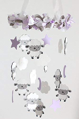 Amazon Com Sheep Clouds Nursery Ceiling Mobile In