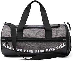 Victoria's Secret PINK Smile Logo Sport Duffle Bag Grey Marl