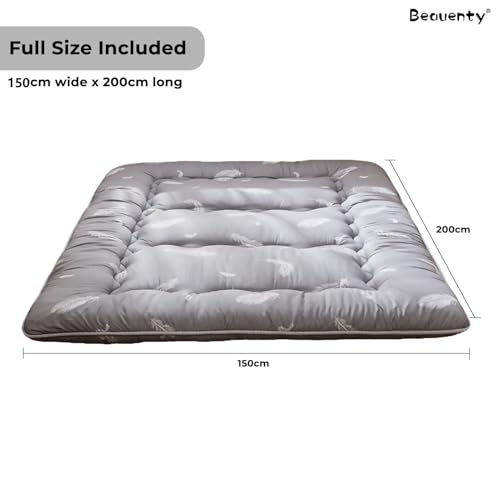 Beauenty Japanese Futon Floor Mattress, 150 * 200cm Thicken Foam Japanese Floor Mattress, Roll Up Dormitory Mattress Pad, SleepingFloor Lounger Bed Couches & Sofas (150×200cm)