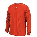 Adidas Climalite Mens Long Sleeve Training Tee L Orange
