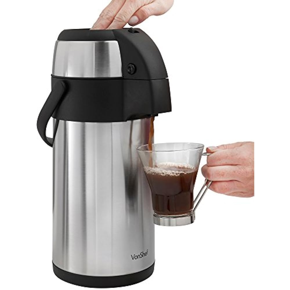 Thermal Airpot Beverage Dispenser Carafe, Stainless Steel, 103 Fluid Ounces & eBay