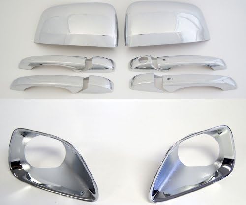 Jeep Grand Cherokee Chrome Bundle Set (Mirror Cover Set / 4 Door Handle Cover Set with Smartkey / Fog Lamp Bezel Cover) (2011 - 2013)