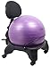 Isokinetics Inc. Adjustable Back Exercise Ball Office Chair - Standard Frame Height - with Purple 52cm Ball - Office Size 60mm/2.5