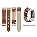 For Fitbit Charge 2 Bands, Genuine Leather Replacement Bands for Fitbit Charge 2 Brown with Metal Connectors