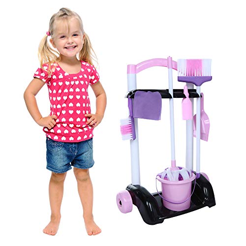 Wotryit Kids Cleaning Set for Toddlers Up to Age 3. Includes 6 Cleaning Toys + Housekeeping Accessories. Hours of Fun & Pretend Play! Purple