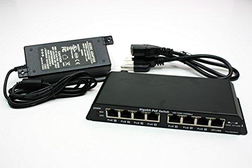 24 volt 8 port Gigabit Ethernet PoE switch for Ubiquiti and Mikrotik WS-GPOES-8-7-24v60w - passive power over ethernet