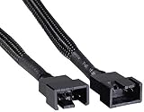 Nicfaky 4x PWM Fan Splitter Cable Y Adapter for PC Computer Power Supply Black view 3