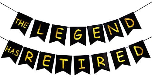 The Legend Has Retired Banner Retirement Party Decorations
