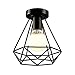KOONTING Vintage Industrial Rustic Flush Mount Ceiling Light, Metal Pendant Lighting Lamp Fixture for Hallway Stairway Porch Bedroom Kitchen.