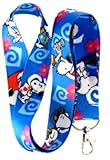 Blue Snoopy Lanyard Key Chain Holder
