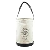 Storage Bucket, Canvas Tool Bucket, 9-Inch Diameter, 14-Inch Height, No. 6 Canvas, Web Handle Klein Tools 5106