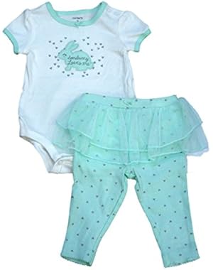 Carters Infant Girls Somebunny Loves Me Bodysuit & Tutu Leggings 2 PC Set