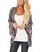 Women Floral Kimono Loose Half Sleeve Shawl Chiffon Casual Cardigan Gray,XXL