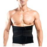 Healthcom Pro Men’s Waist Trimmer Belt Lightweight Elastic Ajustable Sports Belt Breathable Lumbar Lower Back Tranier Support Brace Belt Body Shaper Weight Loss Exercise Belly Belt,Black(Size:XXXL)