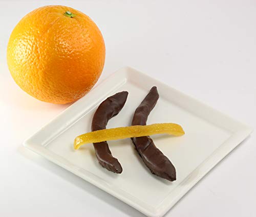 Mignon Chocolate Covered Orange Peels - Handmade Gourmet Dark Chocolate Candied Orange Peel