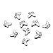 CJESLNA Special Silver White Butterfly 10 Pieces Silver 3D Alloy Nail Art Slices Glitters DIY Decorations