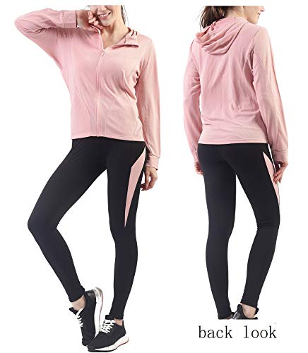 Active Wear Sets for Women -Workout Clothes Gym Wear TracksuitsYoga Jogging Track Outfit Legging Jacket 2 Pieces Set - Thumbnail 7