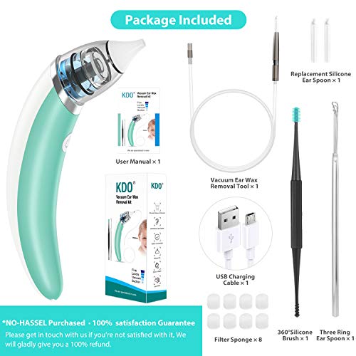 EarWaxVacuumRemoval, Ear Wax Sucker 5 Levels of Suction Strong