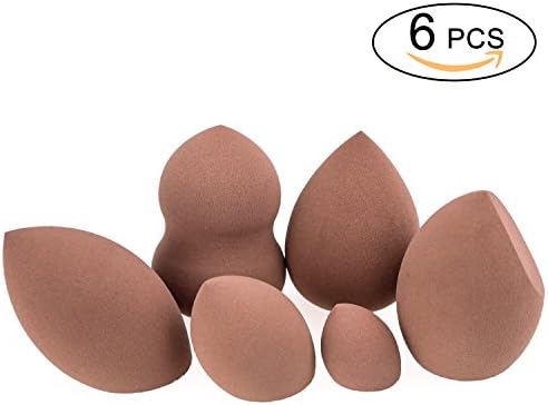 Makeup Sponges, Sexybeauty Makeup Blender Sponges Set (6 PCS) for Liquid Creams and Powders Foundation Blending Sponges Egg Shaped Makeup Sponges (05)