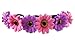 Festie Fever Light Up Purple and Pink Flower Crown with 3 Modes