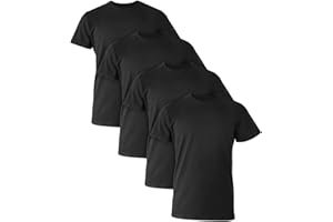 Hanes Mens Hanes Ultimate Comfort Fit Undershirt, Men’s Crewneck Stretch-Cotton T-Shirt, 4-Pack