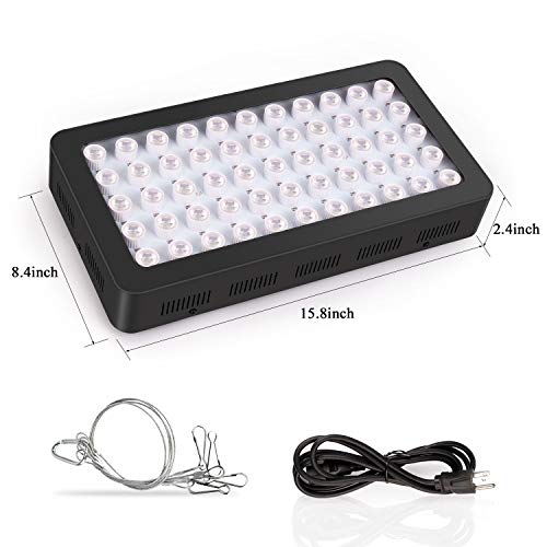 Roleadro Reef Led Light WiFi & Manual Control 165W, Aquarium Lighting LED Aquarium Light Full Spectrum for Reef Coral Fish