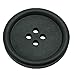 30 Pack Okallo Products Premium Large Black Wooden Buttons - 30 MM (1 3/16 inches) Diameter - 4 Hole Wood Button