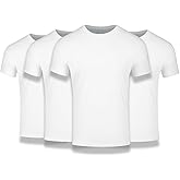 Fresh Clean Threads Men's Crew Neck T-Shirts – Short Sleeve, Fitted Style, Soft Cotton-Poly Blend, Tag-Free Comfort