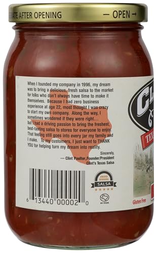 CLINTS SALSA TEXAS HOT, 16 OZ