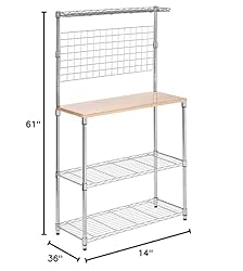Honey-Can-Do SHF-01608 Bakers Rack with Kitchen