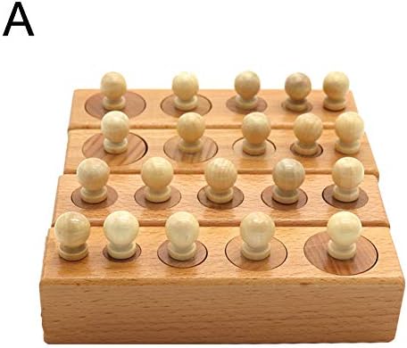 difcuyg5Ozw Wooden Montessori Teaching Cylinder Socket Blocks Durable Children Kids Educational Teaching Toys - A