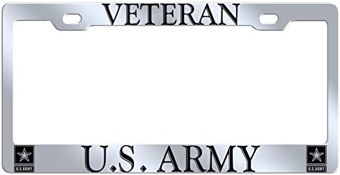 US Army Customized License Plate Frame Stainless Seel