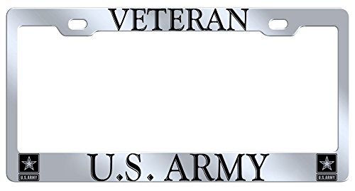 US Army Customized License Plate Frame Stainless Seel
