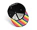 Gay Pride Black Rainbow Snapback Cap