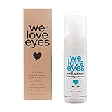 Eyelid Foaming Cleanser. We Love Eyes: Tea Tree Eyelid Foaming Cleanser - safe for fake eyelashes and lash extensions. Vegan. All natural. Cruelty free.
