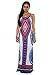 Moxeay Women Sexy Bohemian Floral Print Spaghetti Strap Backless Long Maxi Dress (Medium, White)